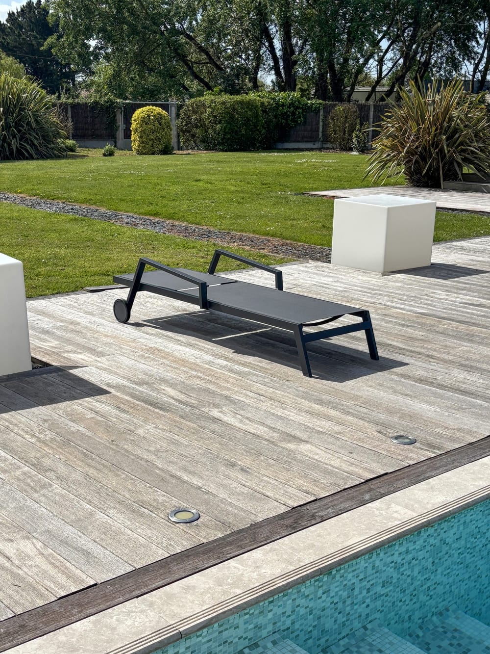 Tumbona de aluminio y lona plastificada - Maisons du Monde