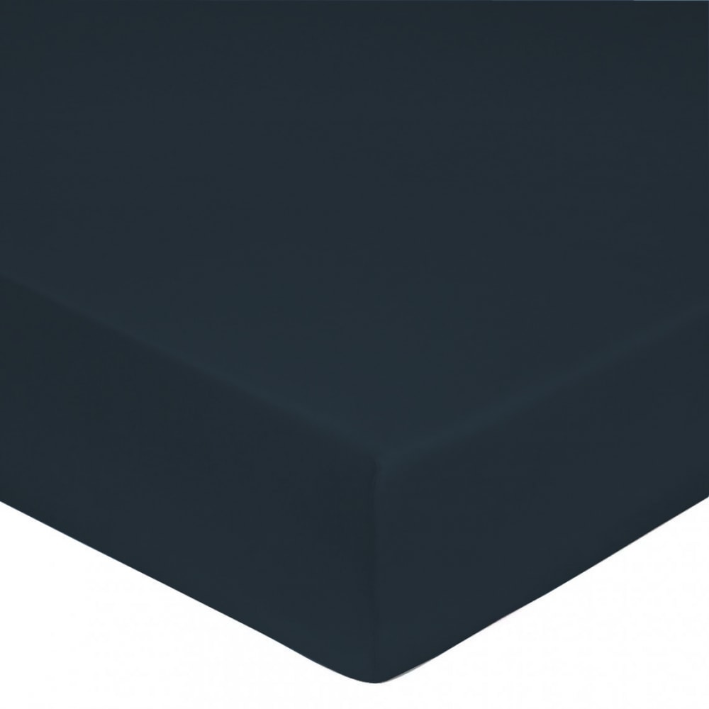 Blanc Avenue Spannbettlaken 180x200 cm Baumwollsatin style classic chic Blau Öko-Tex Zertifikat Baumwolle