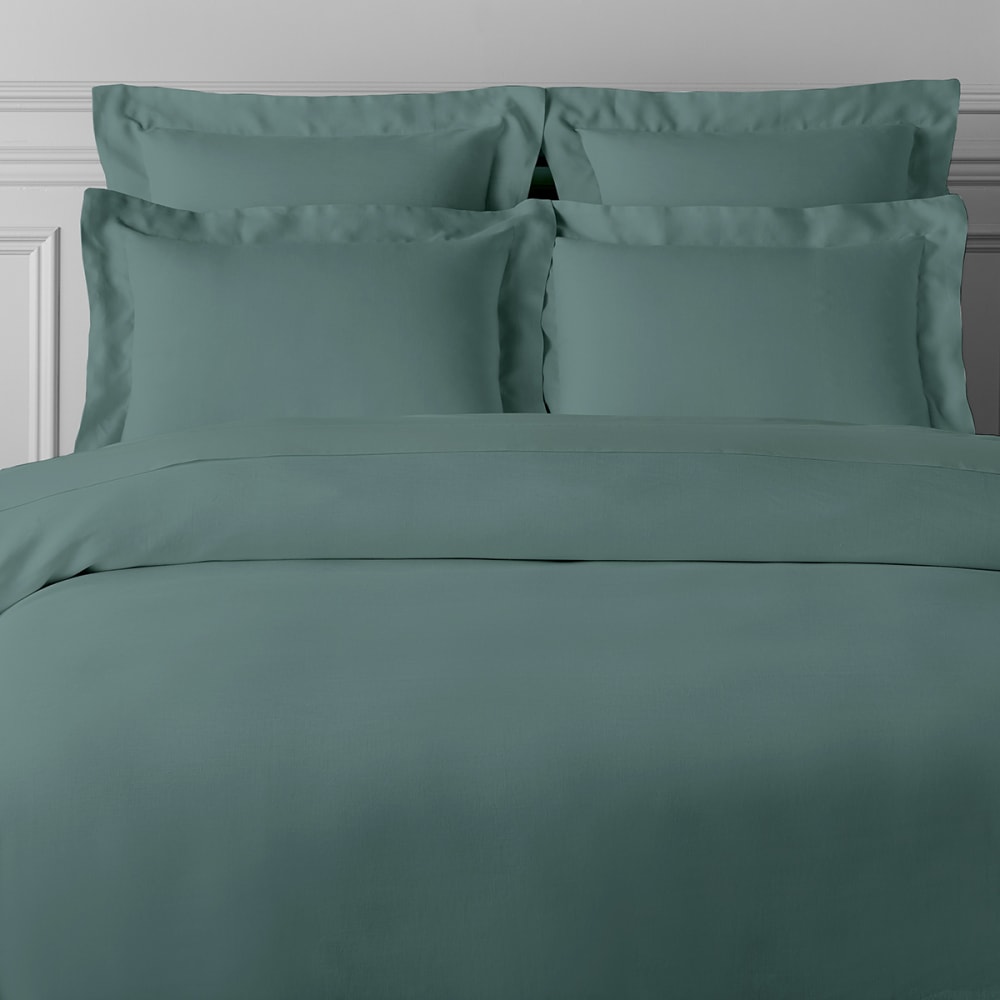 Housse de couette 240x220 cm 2 personnes satin de coton céladon