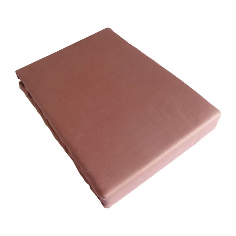 Drap plat 2 personnes  240x300 cm satin de coton rose - Maisons du Monde