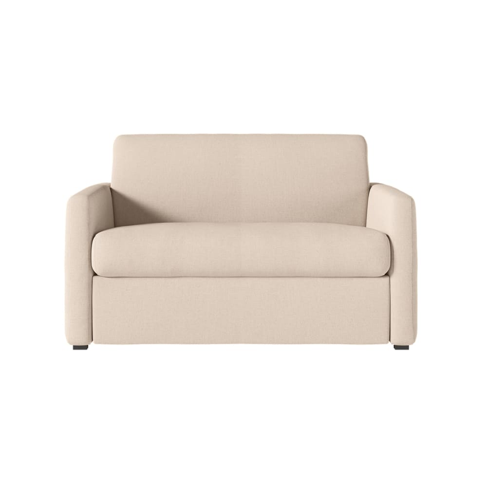 Fauteuil convertible couchage 100x190cm tissu beige  matelas 13cm