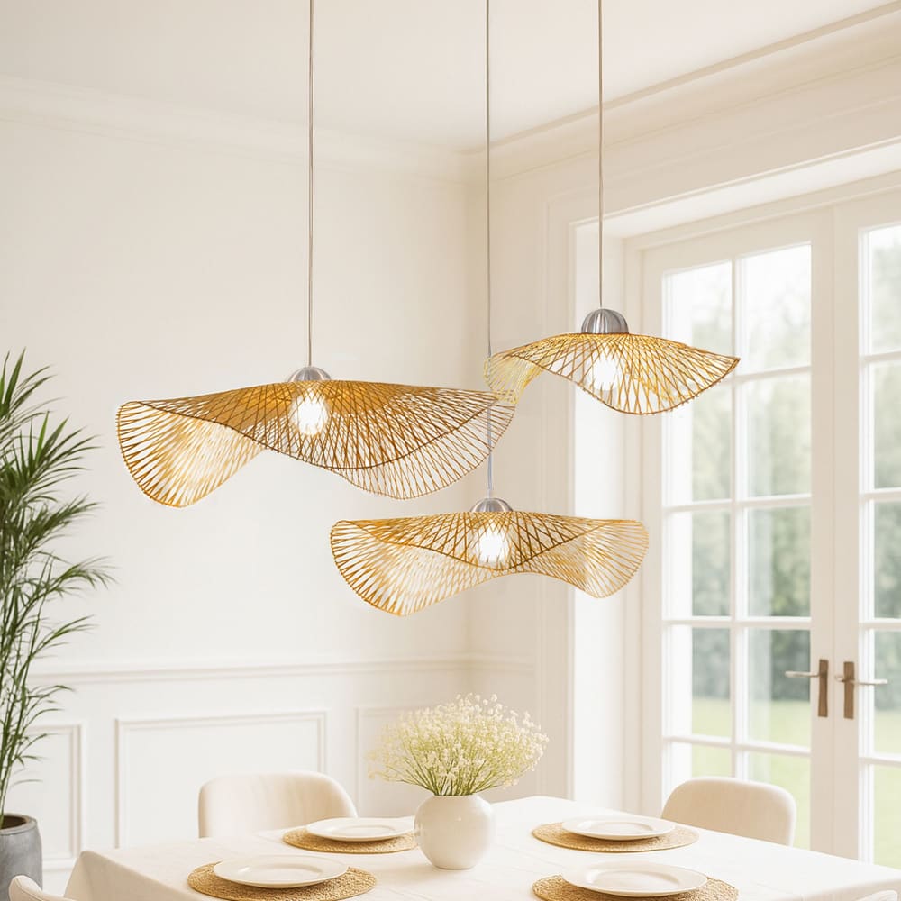 Suspension aérienne en bambou tressé 55cm — vue 3