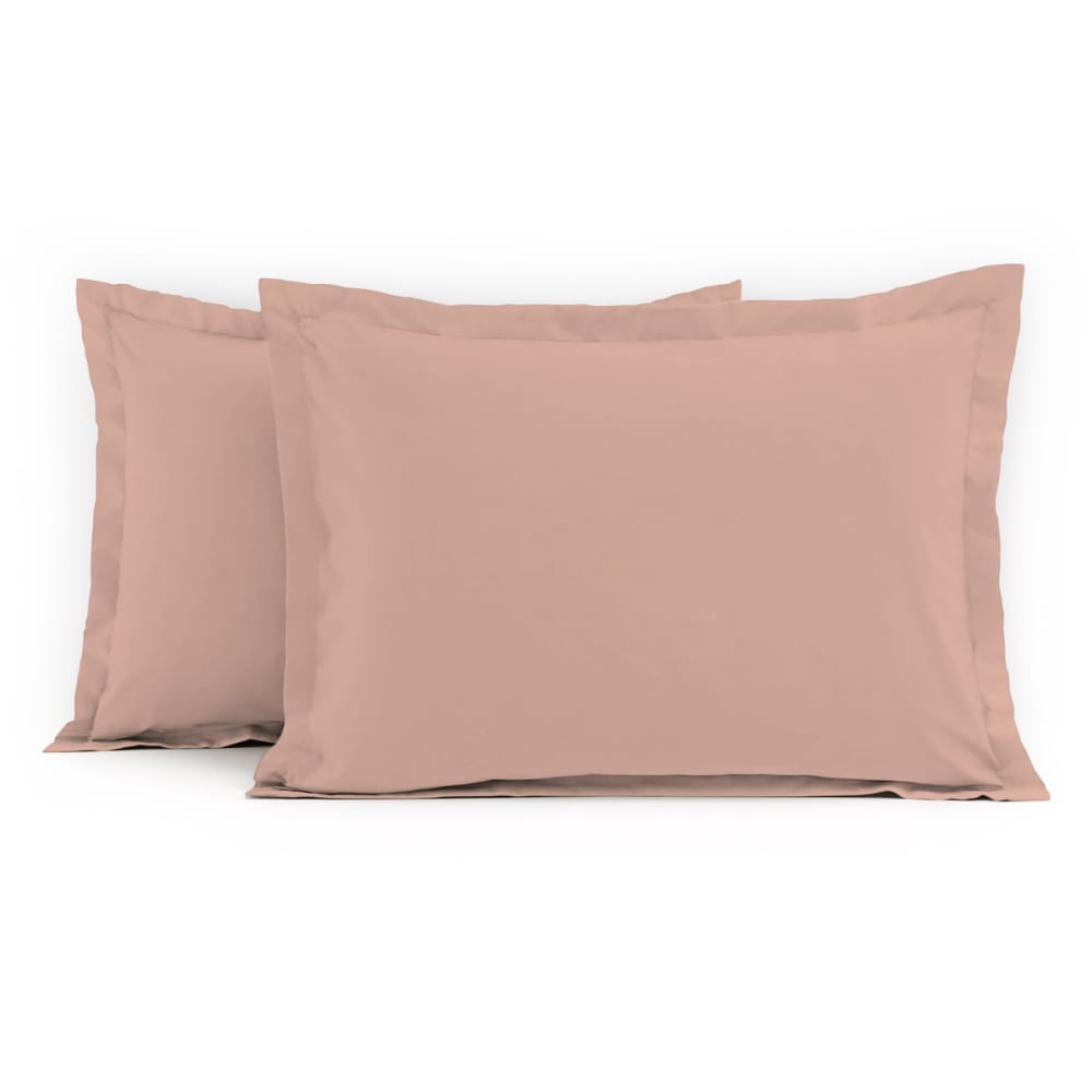 Lot de 2 taies rectangulaires 100% coton - Rose - 50x70 cm - Maisons du Monde
