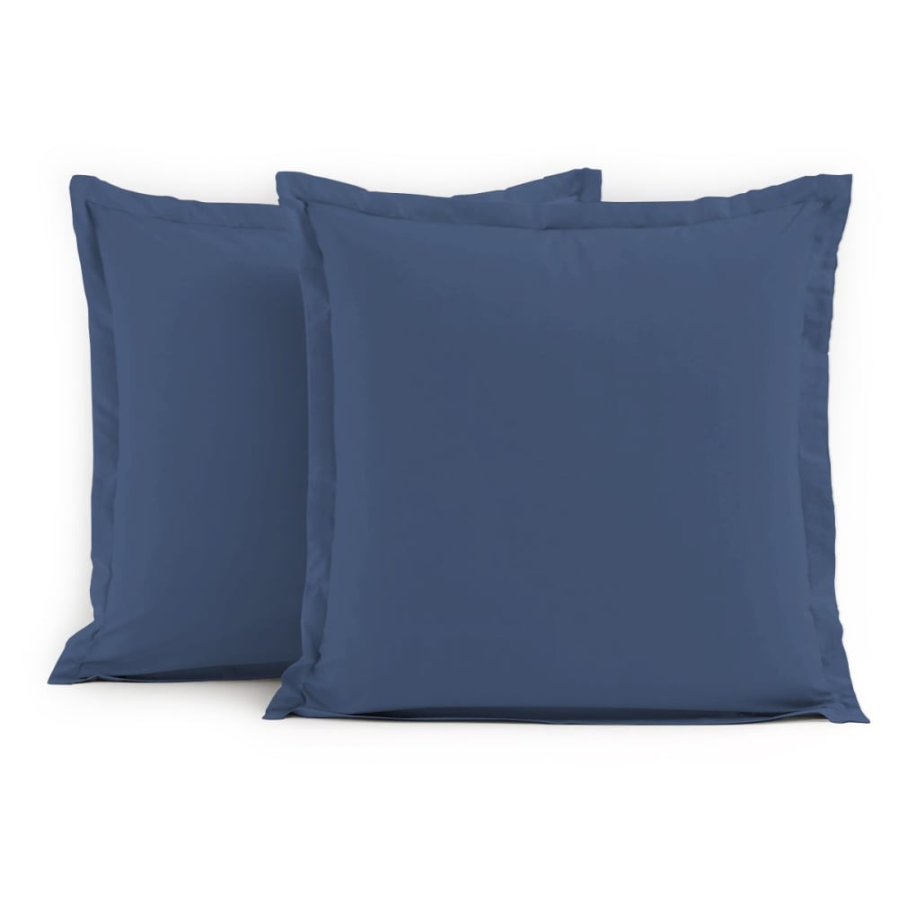Lot de 2 taies carrées 100% coton - Bleu - 63x63 cm — vue 3
