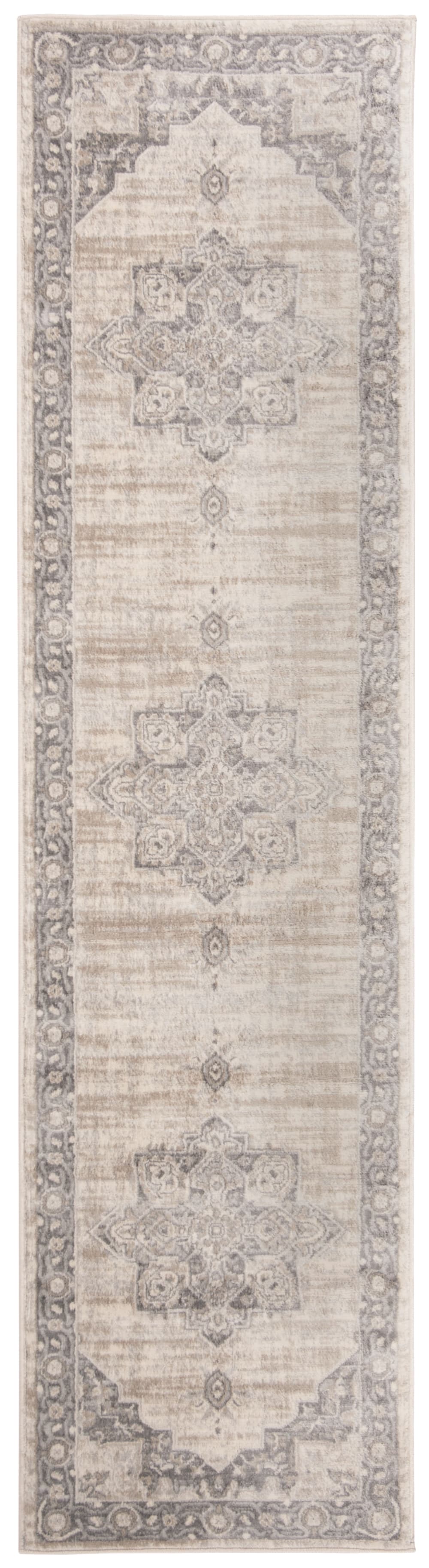 Tapis de transition en polypropylène beige/gris, 61 x 244 cm