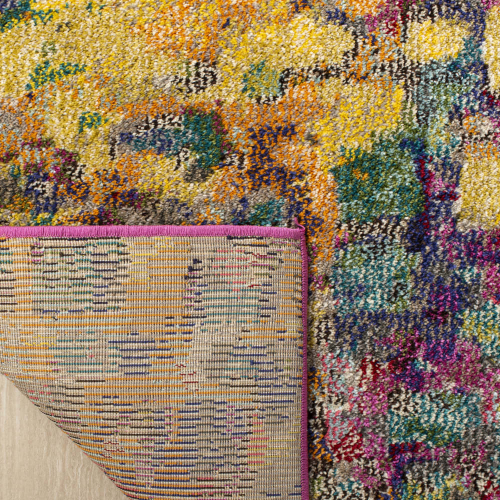 Tapis bohème chic en polypropylène rose/multicolore, 66 x 244 cm — vue 4