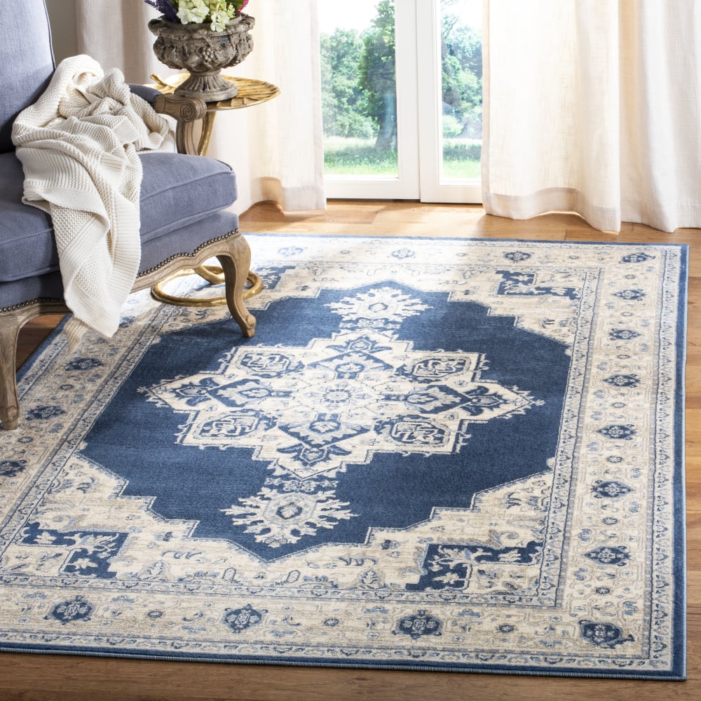 Tapis de transition en polypropylène bleu/beige, 160 x 229 cm — vue 4