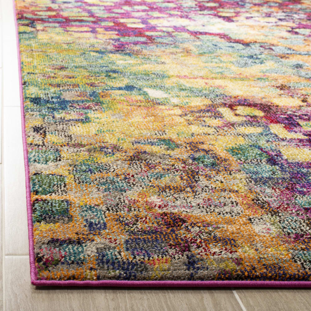 Tapis bohème chic en polypropylène rose/multicolore, 91 x 152 cm — vue 4