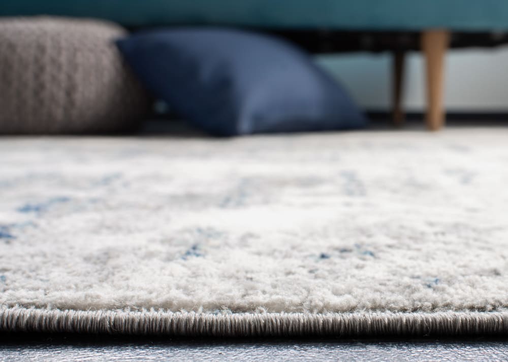 Safavieh Zeitgenössische Polypropylen-Teppich in Grau/Blau, 160 x 229 cm style modern Blau Pp - Polypropylen