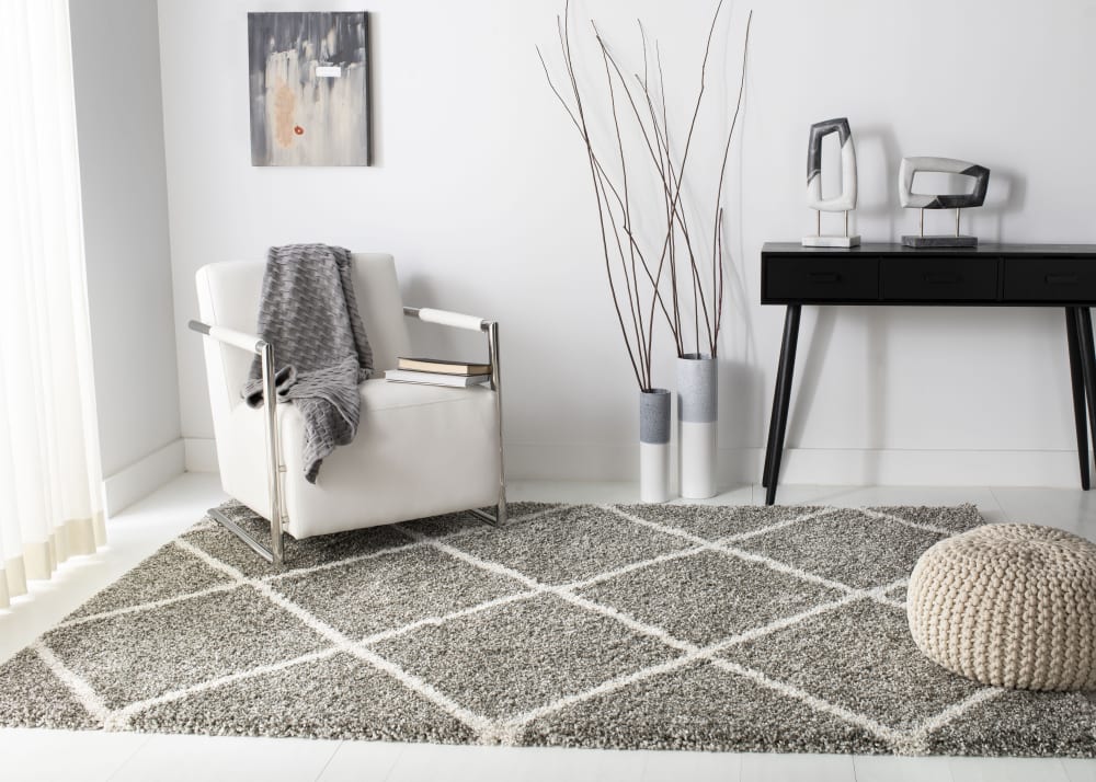 Tapis en polypropylène gris/blanc, 183 x 274 cm — vue 4