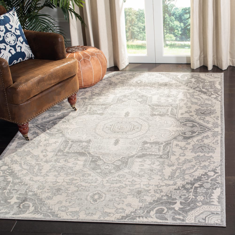 Tapis de transition en polypropylène gris/beige, 122 x 183 cm — vue 3