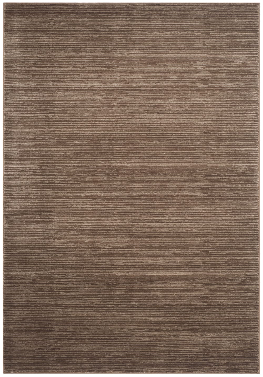 Tapis solide et tonale en polypropylène brun, 155 x 229 cm