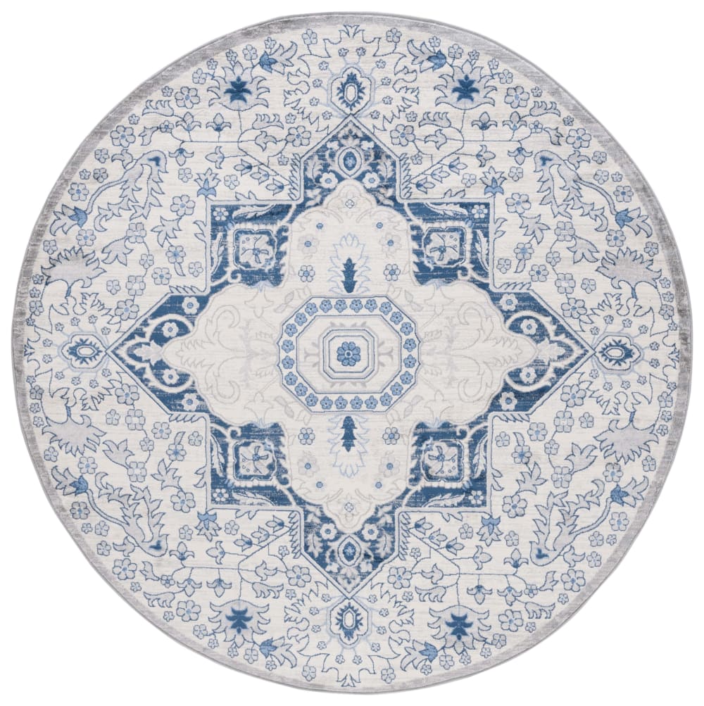Tapis de transition en polypropylène beige/bleu, 201 cm
