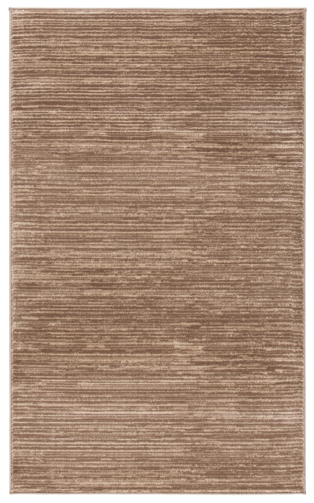 Tapis solide et tonale en polypropylène brun, 122 x 183 cm