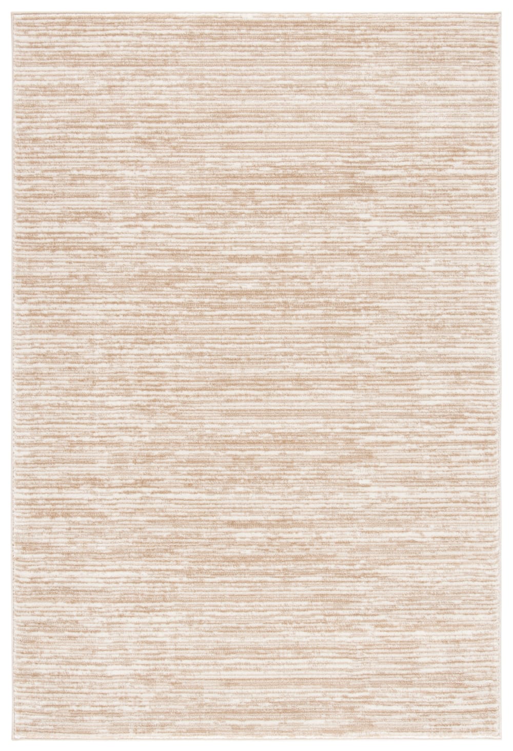 Tapis solide et tonale en polypropylène beige, 122 x 183 cm