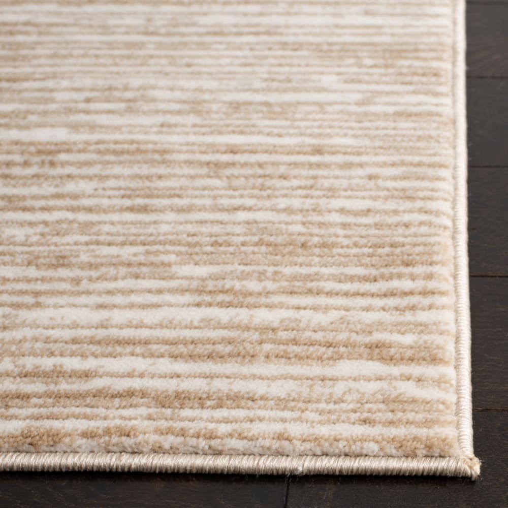 Tapis solide et tonale en polypropylène beige, 155 x 229 cm — vue 4