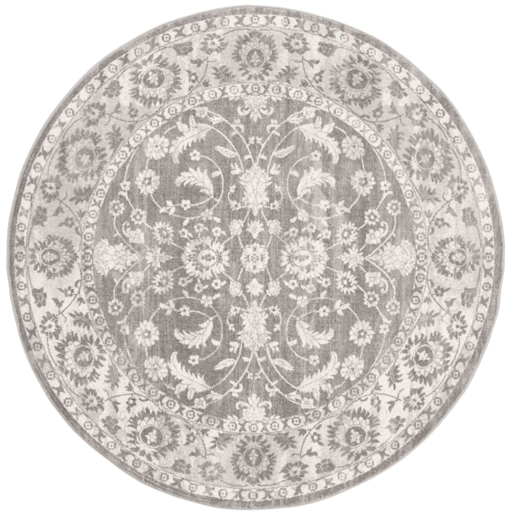 Alfombra tradicional de polipropileno beige/gris, 201 cm