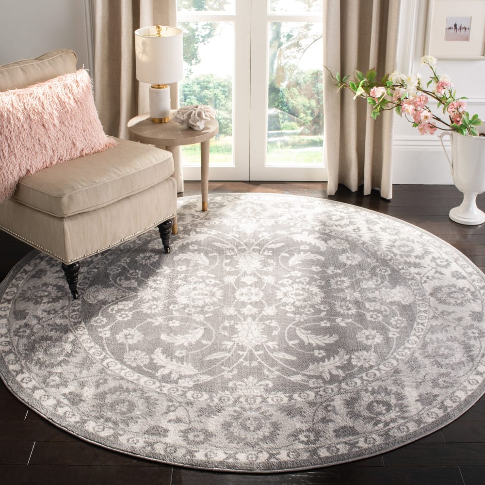 Alfombra tradicional de polipropileno beige/gris, 201 cm - Maisons du Monde