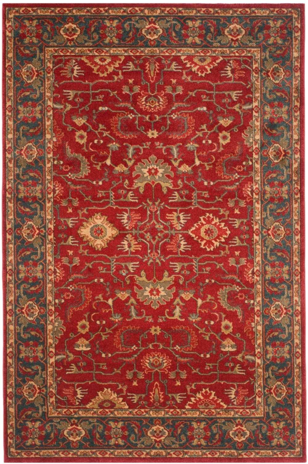 Tapis de transition en polypropylène rouge/bleu, 155 x 231 cm