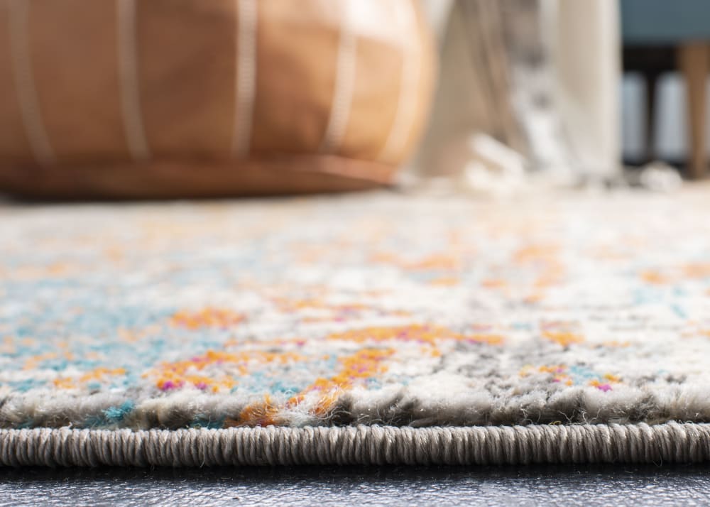 Tapis contemporain en polypropylène gris/rose, 61 x 244 cm — vue 4