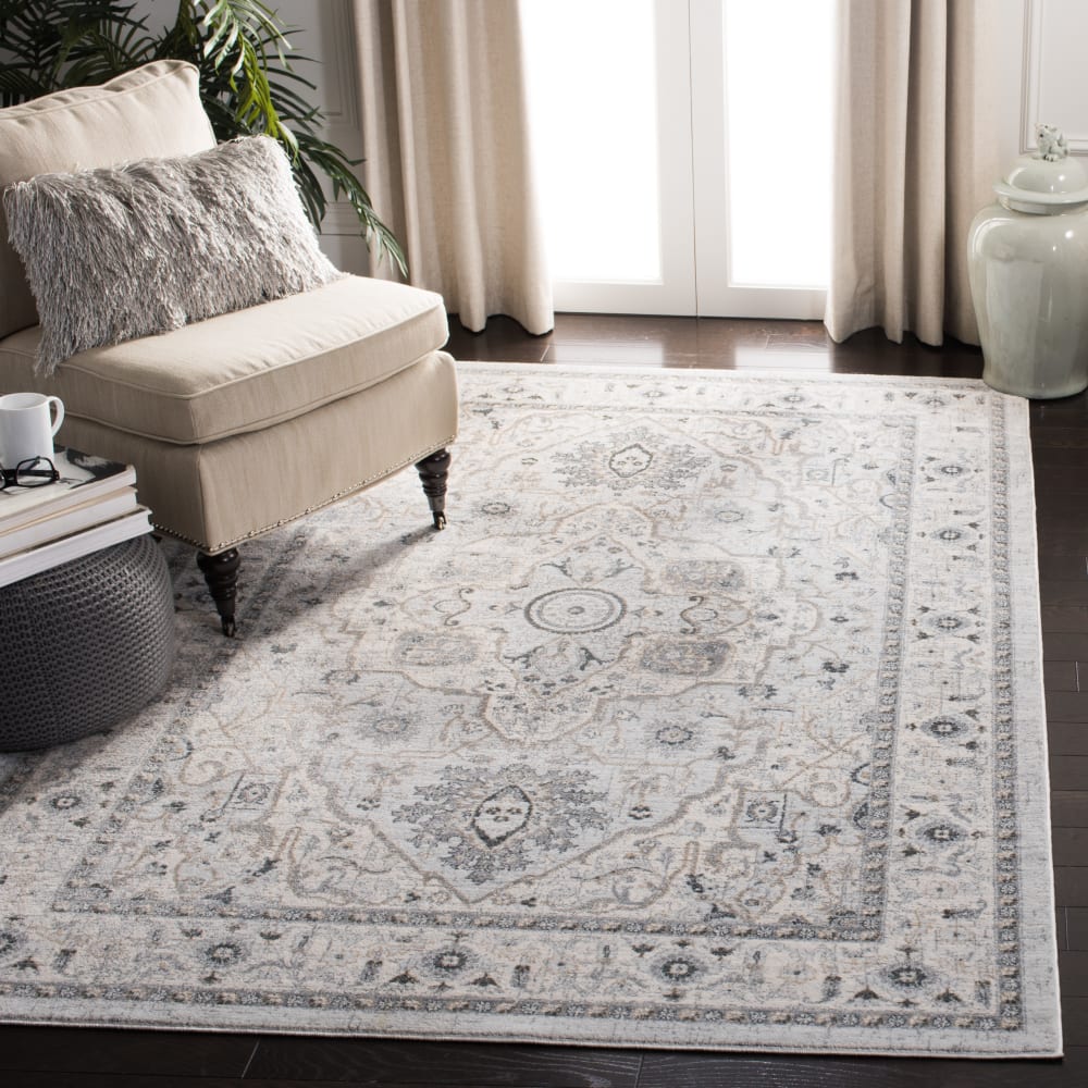 Tappeto di transizione in polipropilene grigio, 91 x 152 cm -