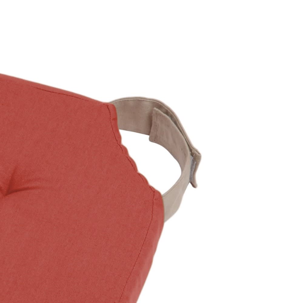 Coussin de chaise attaches scratchs terracotta 38x38 — vue 4