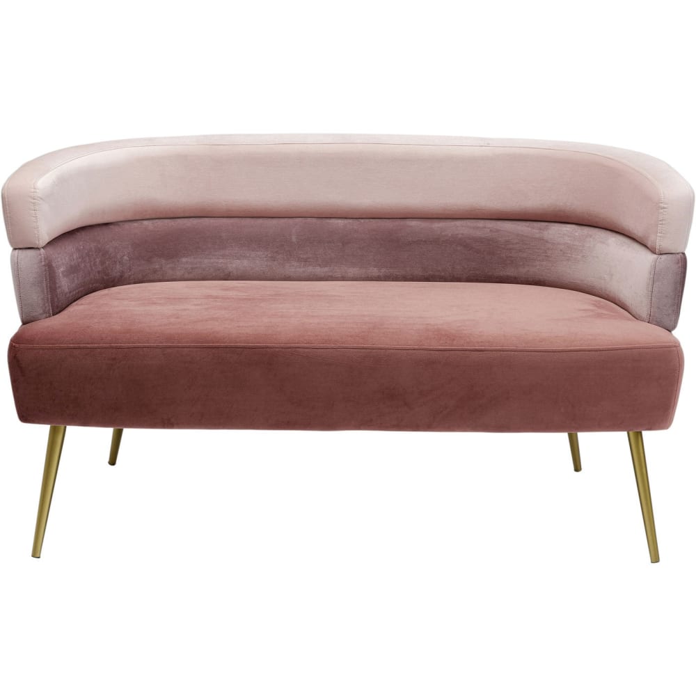 Canapé 2 places en velours rose - Maisons du Monde