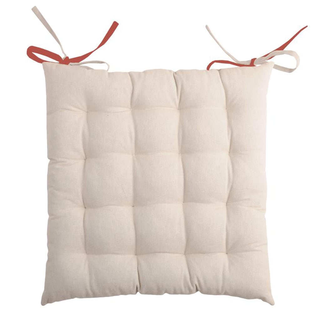 Coussin de chaise 2 faces terracotta lin 40x40 — vue 3