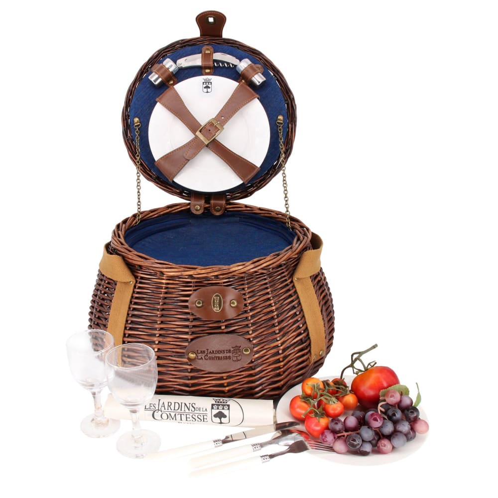Panier pique-nique rond - osier