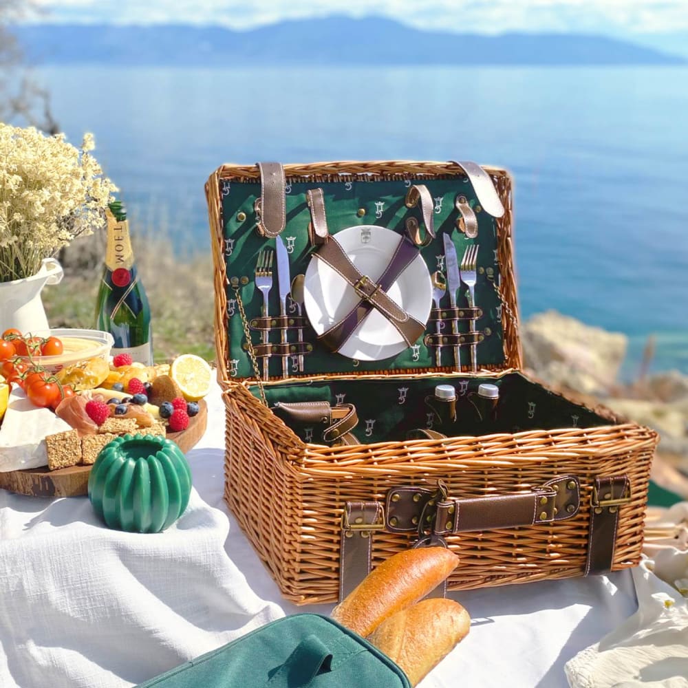 Malle pique-nique Champs-Elysées vert foncé 2 personnes