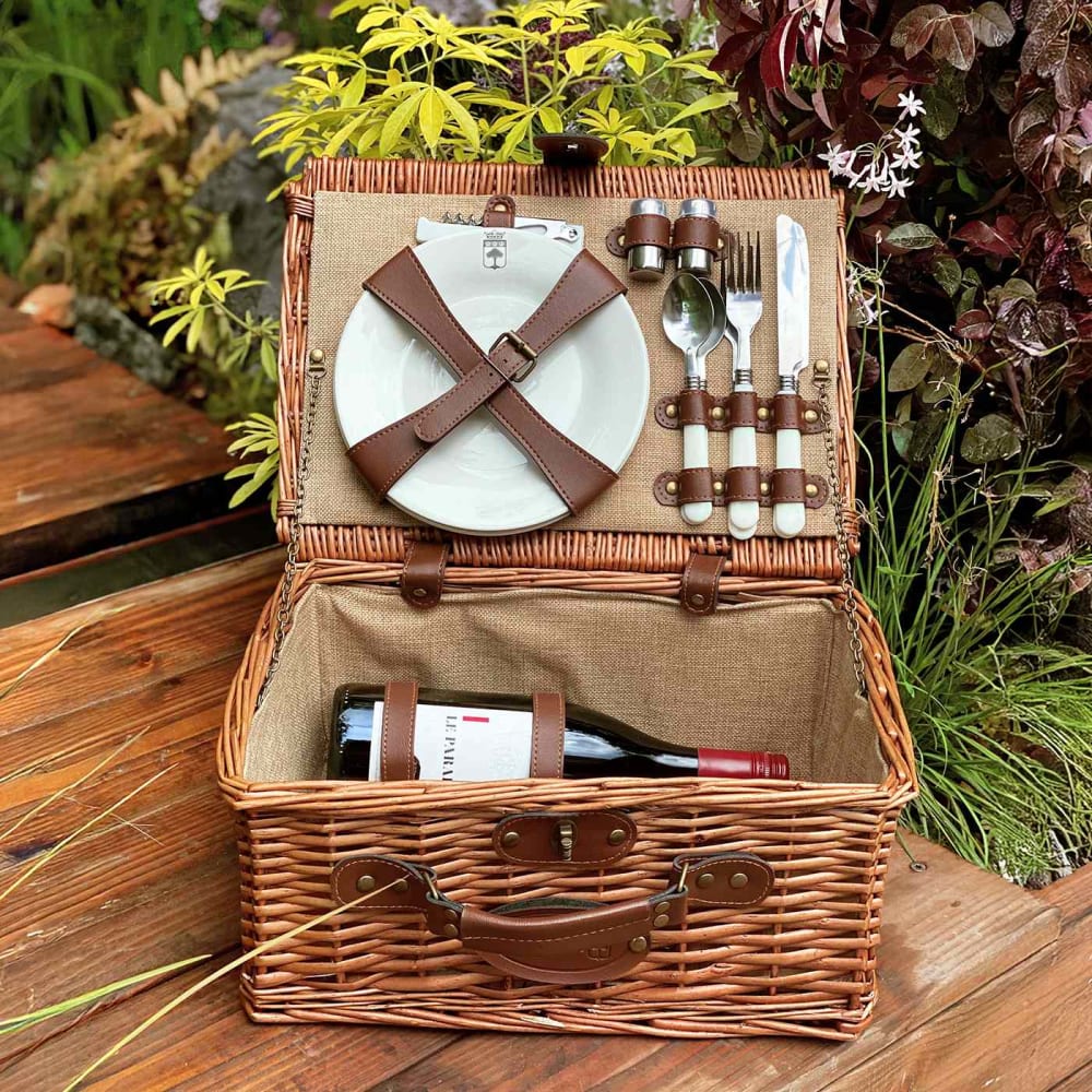 Cestino da picnic di saint michel in vimini per 2 persone - Les