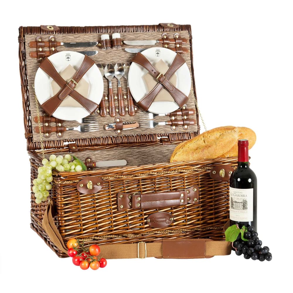 Cesta picnic de mimbre palais royal para 4 personas