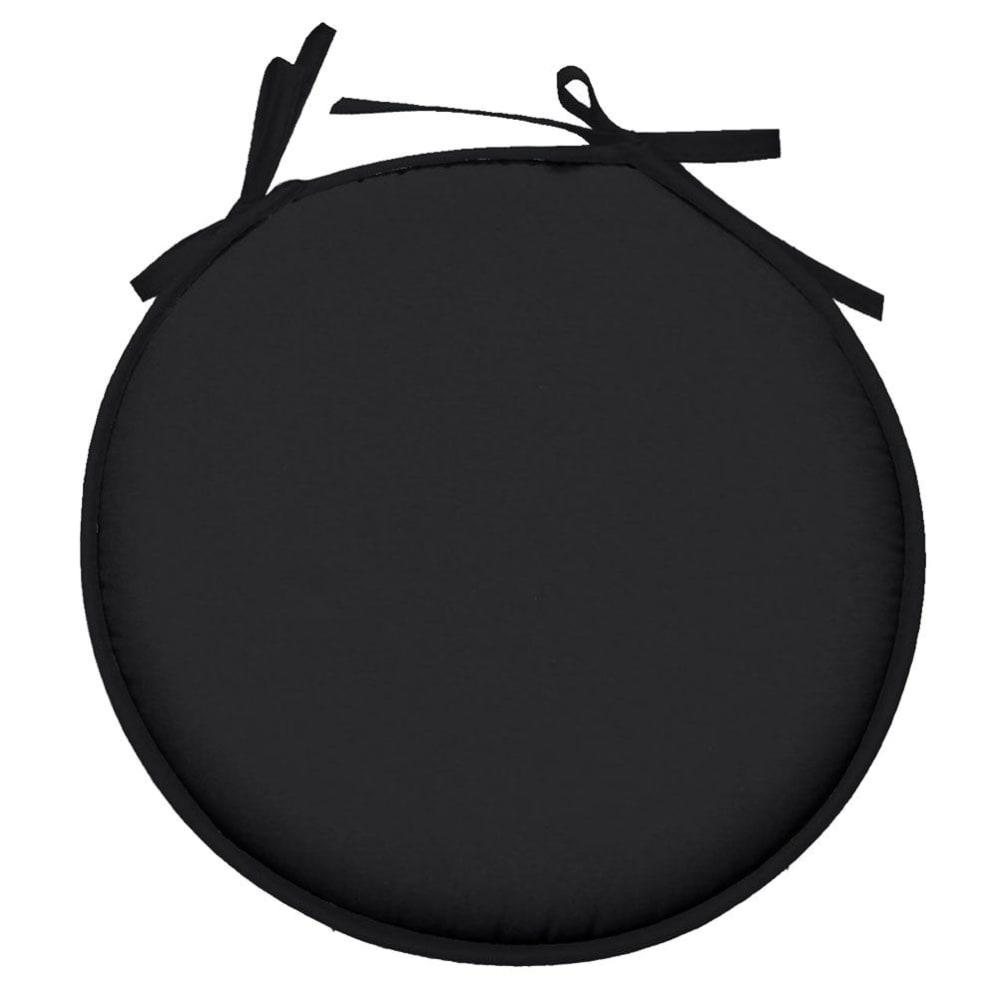 Galette de chaise polyester noir D40cm