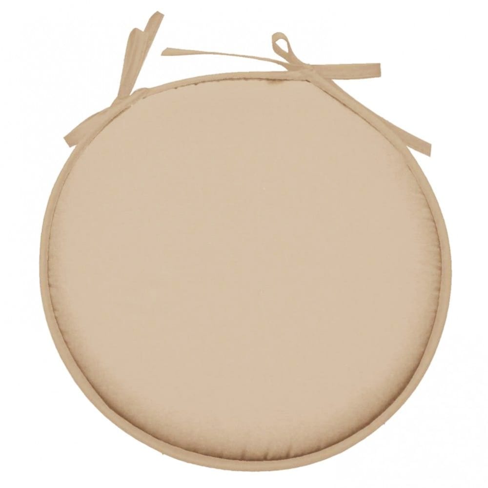 Galette de chaise polyester lin D40cm