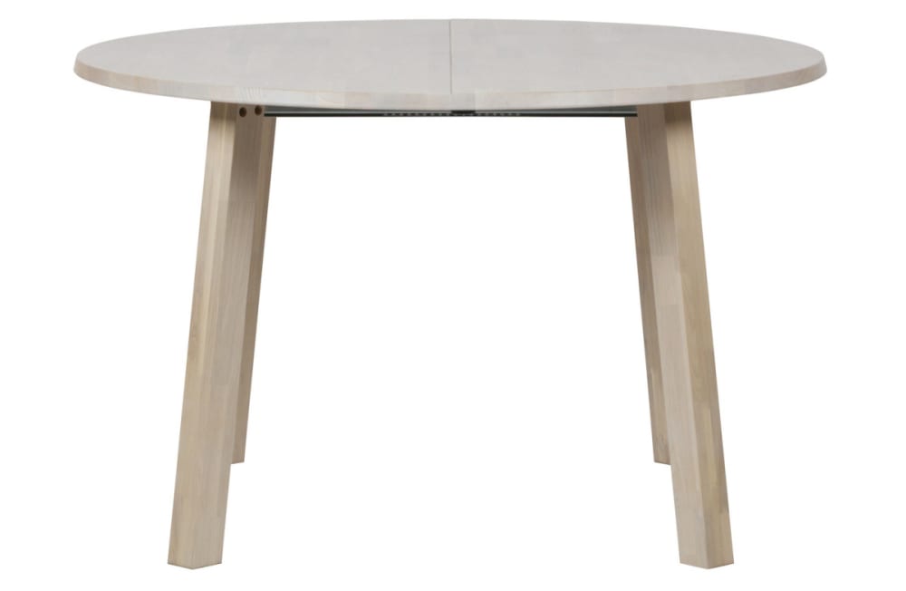 Mesa de comedor extensible de roble blanqueado