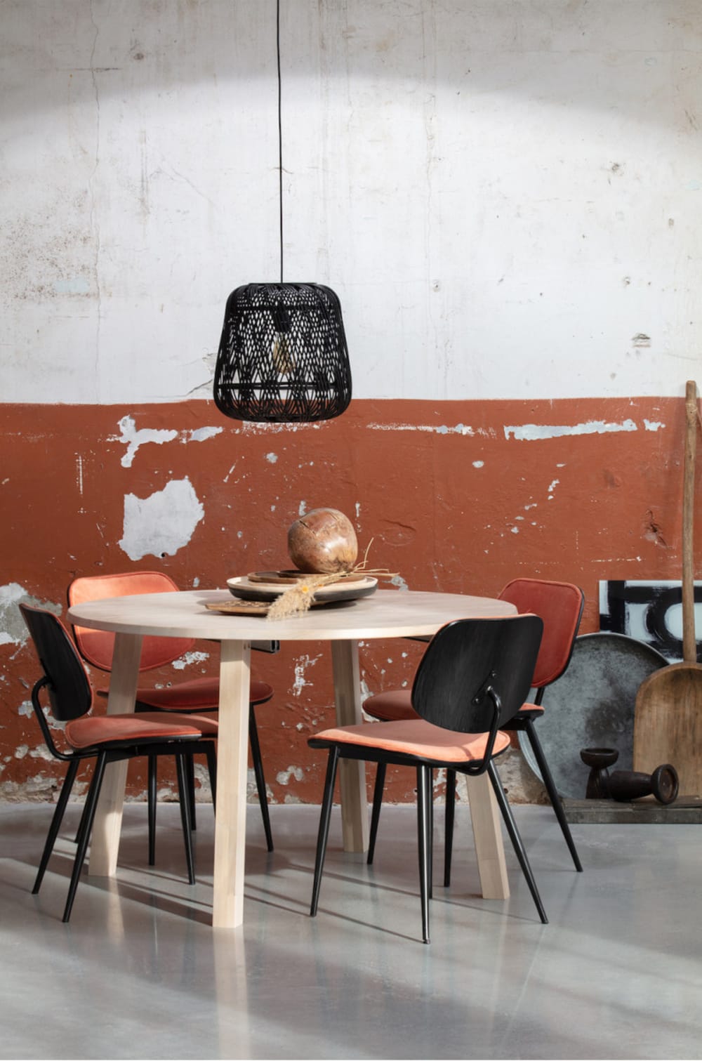 Table de repas ronde extensible en chêne clair