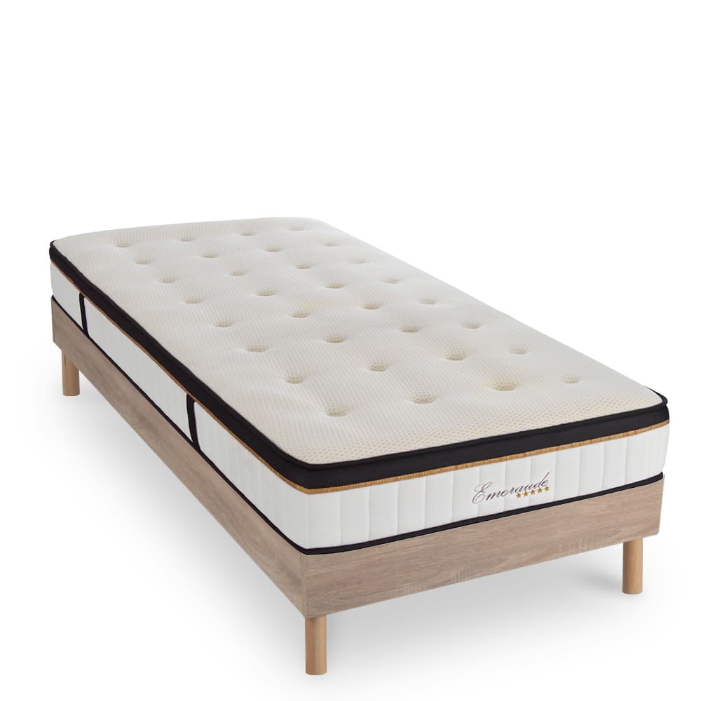 Ensemble matelas à mémoire - bois forme