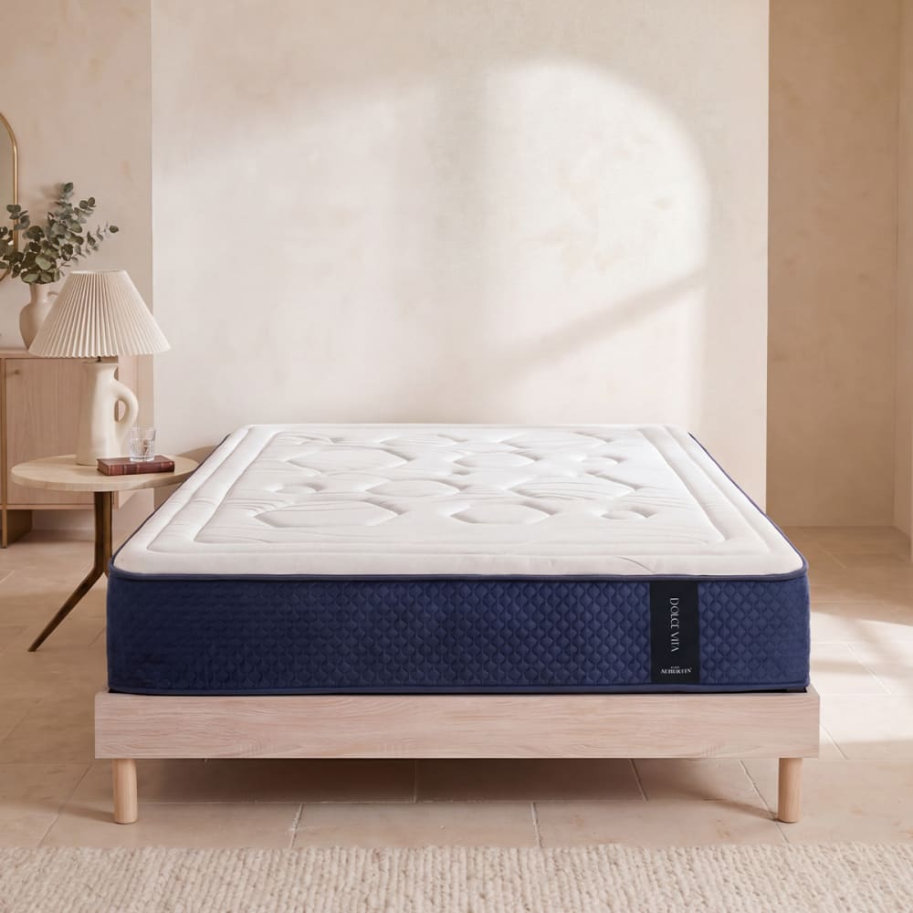 Ensemble matelas ressorts mémoire h28 sommier 90x190 - Maisons du Monde