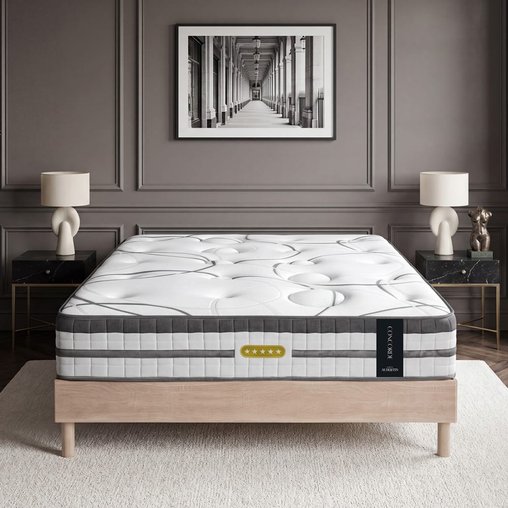Ensemble matelas h26 sommier bois 90x190 - Maisons du Monde