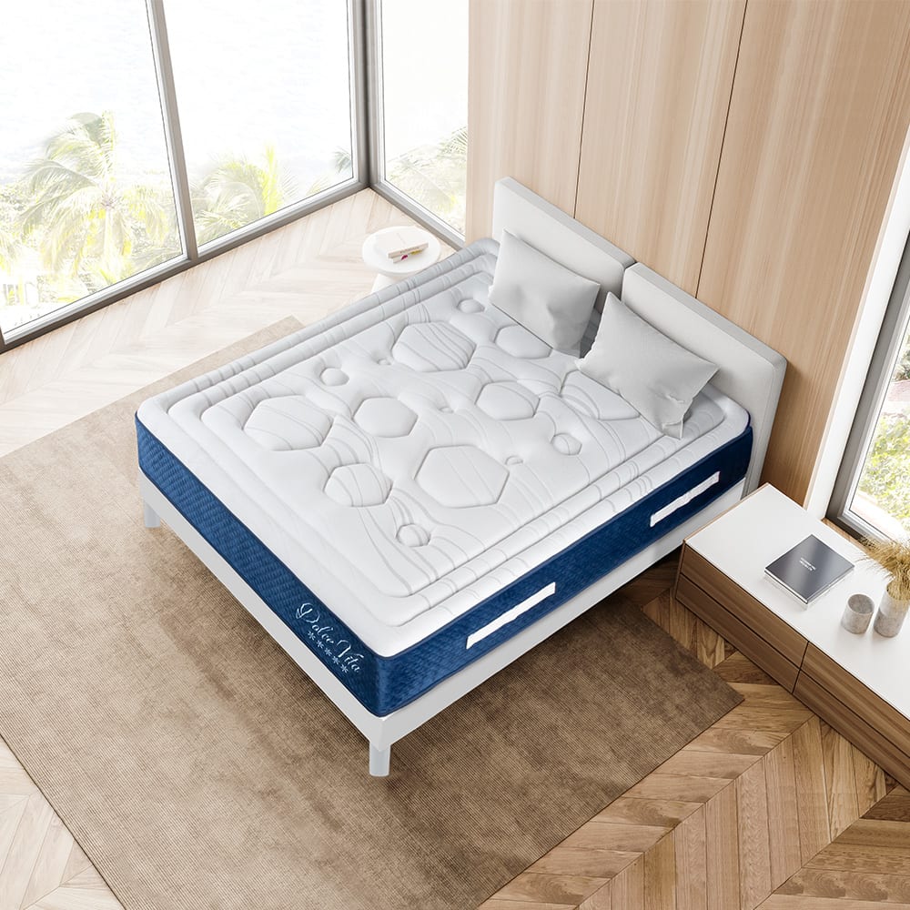 Ensemble matelas ressorts mémoire h28 sommier blanc 140x200 - Maisons du Monde