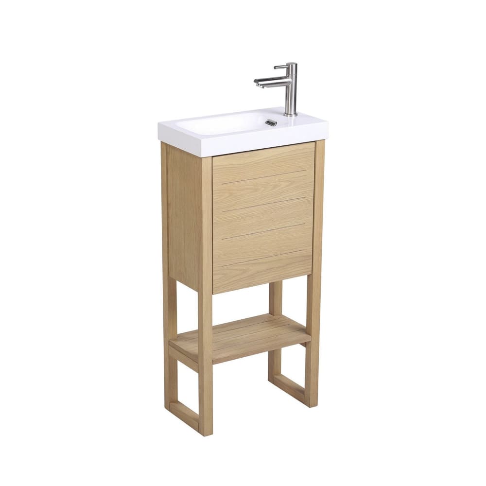 Meuble lave-mains  avec vasque blanche