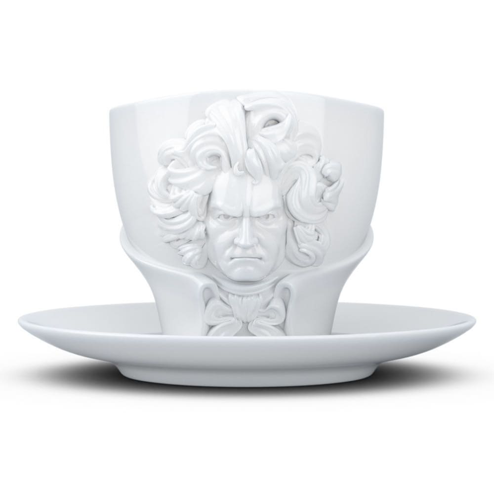 Tasse et sous tasse Beethoven - porcelaine