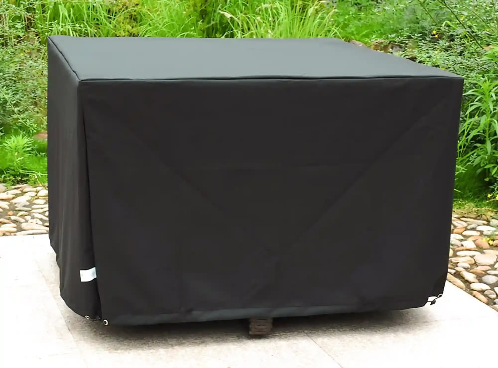 Copertura protettiva per tavolo da giardino a 4 usatri poliestere - Modello Contemporaneo - Nero - PES - Poliestere