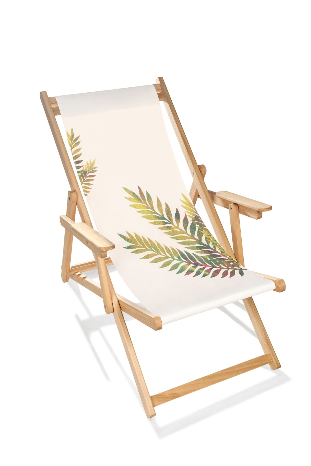Chilienne de jardin en bois d'Eucalyptus avec motif feuille