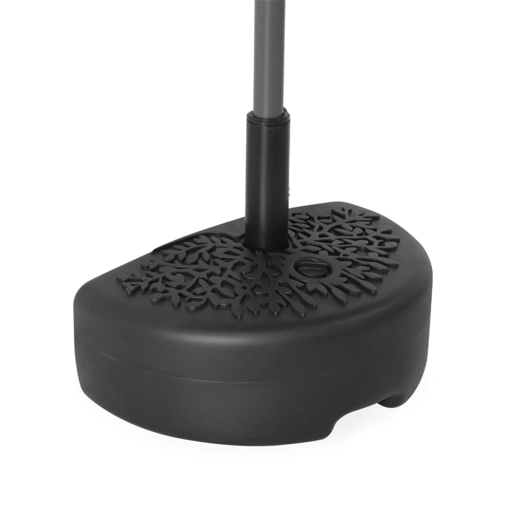 Demi-pied pour parasol en plastique noir