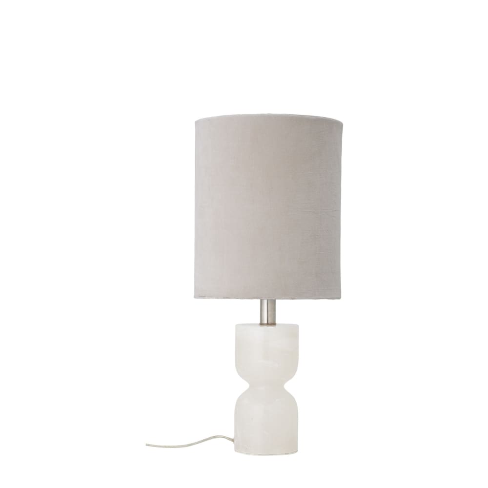 Lámpara de mesa de alabastro blanco