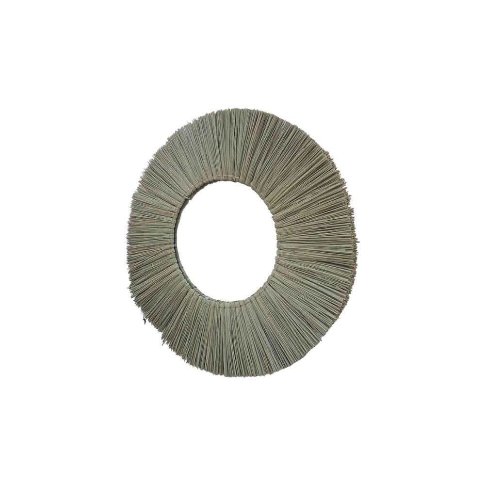 Espejo redondo de fibra de mendong natural d60 cm