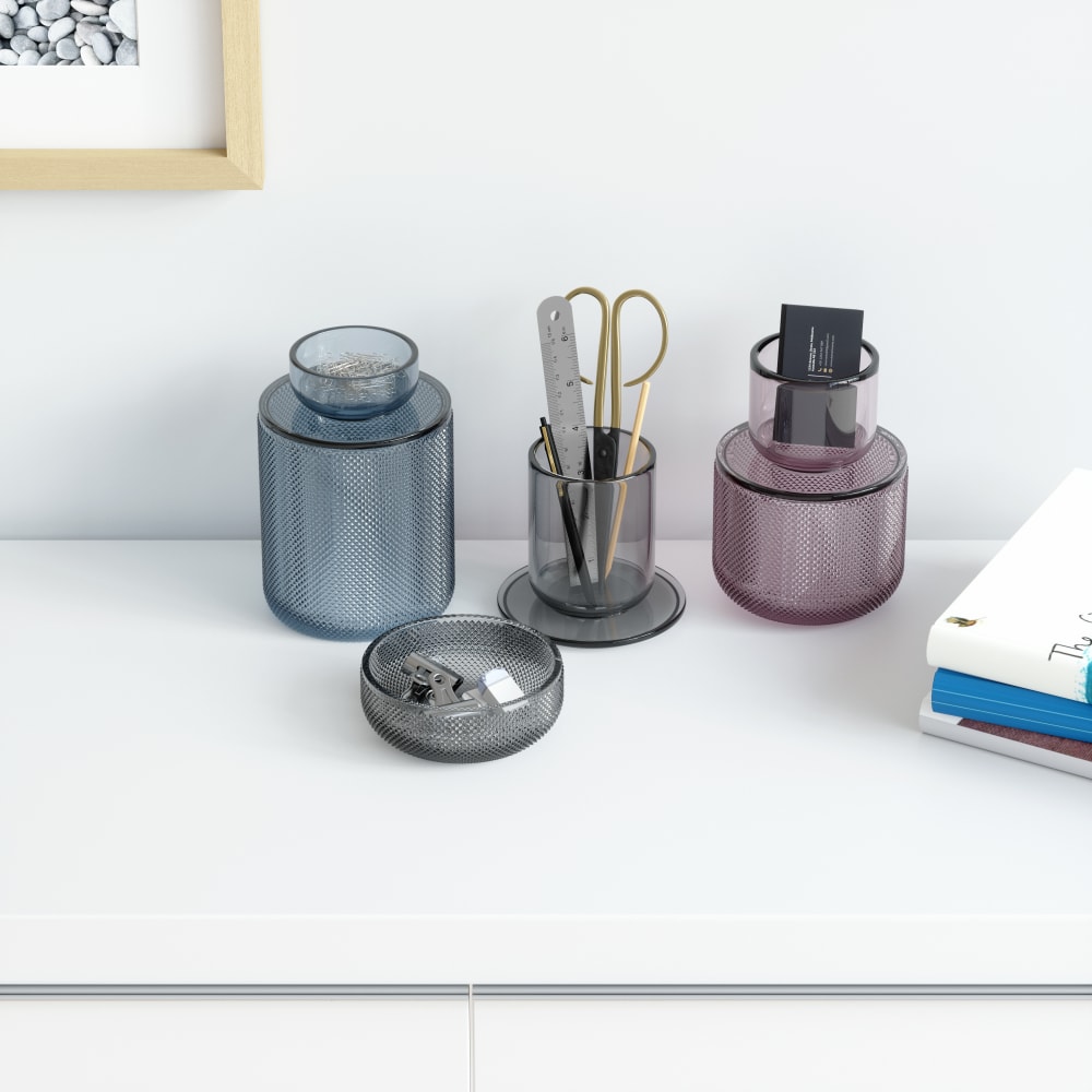 Pot en verre couvercle vase gris fumé - Maisons du Monde