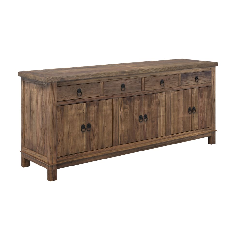 Buffet en bois recyclé 3 portes et 4 tiroirs