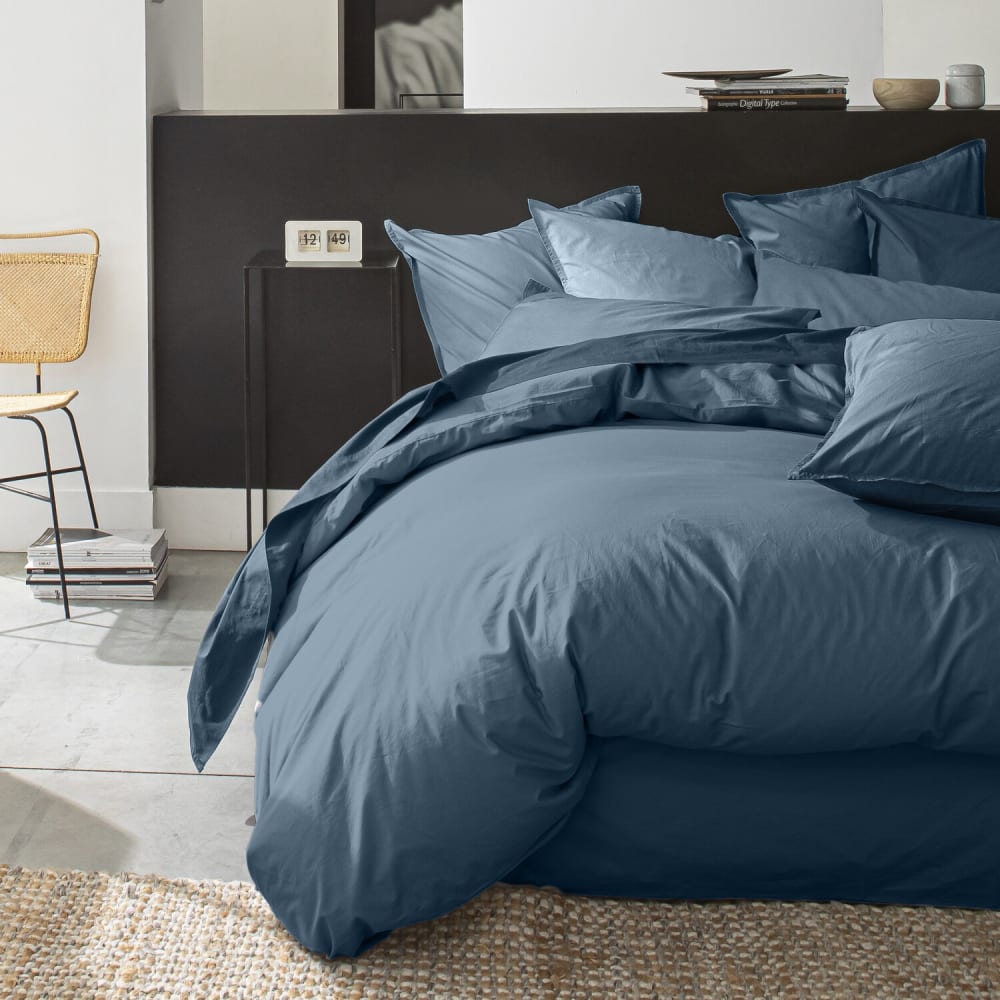 Housse de couette percale coton emeraude 260x240 cm — vue 3